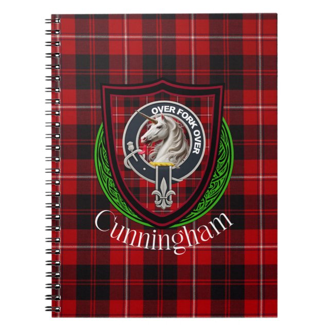 Cuaderno Tartan y Cresta del Clan Escocés Cunningham (Frente)