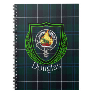Cuaderno Tartan y Cresta del Clan Escocés Douglas