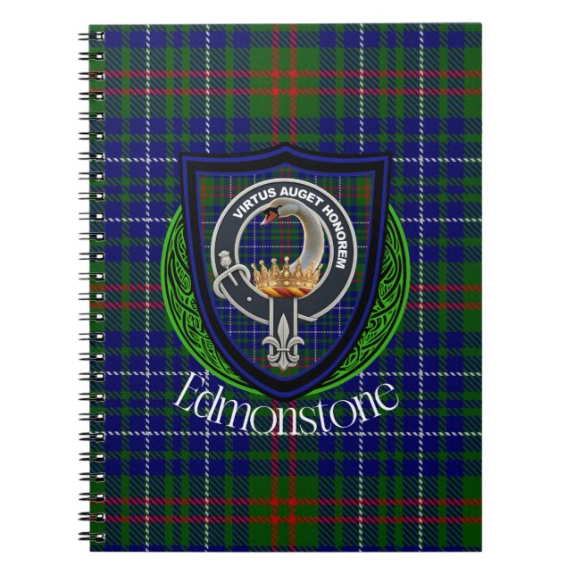 Cuaderno Tartan y Cresta del Clan Escocés Edmonstone (Frente)