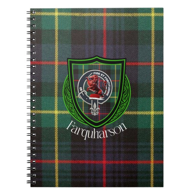 Cuaderno Tartan y Cresta del Clan Escocés Farquharson (Frente)