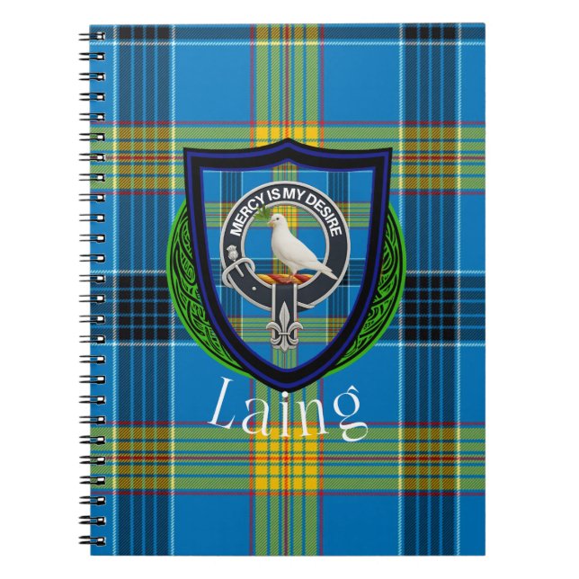 Cuaderno Tartan y Cresta del Clan Escocés Laing (Frente)