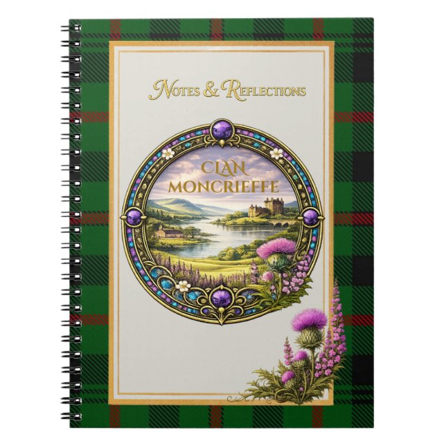 Cuaderno Tartan y Cresta del Clan Escocés Moncrieffe (Frente)