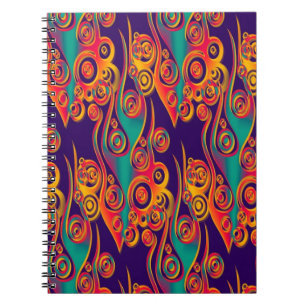 Cuaderno Tattoo Pattern Art - llamas y círculos