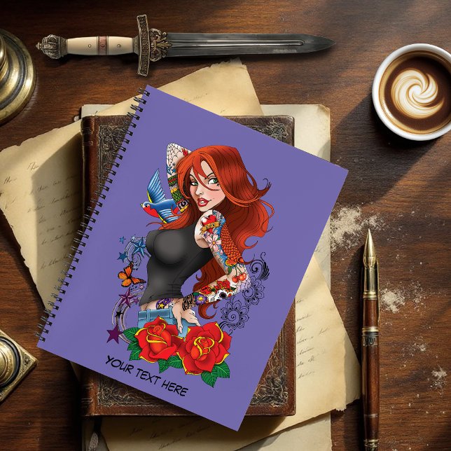 Cuaderno Tattoos de la mujer de Redhead (Subido por el creador)