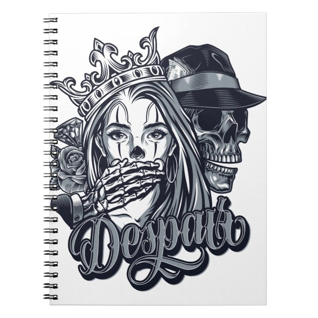 Cuaderno Tatuaje estilo chicano vintage (Frente)