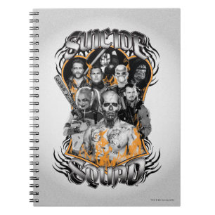 Cuaderno Tatuaje tribal del grupo de trabajo X del pelotón