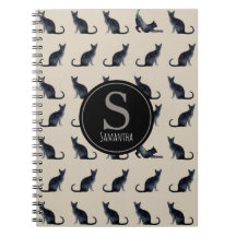 Taupe y acuarela Black Cat Lover