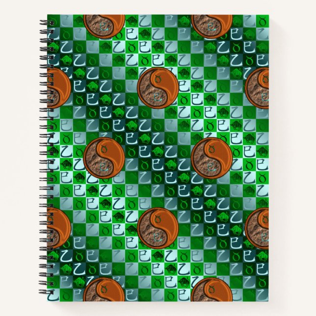 Cuaderno Tauro & Serpiente de Madera (Anverso)