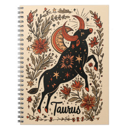 Cuaderno Taurus Celestial Zodiac Art