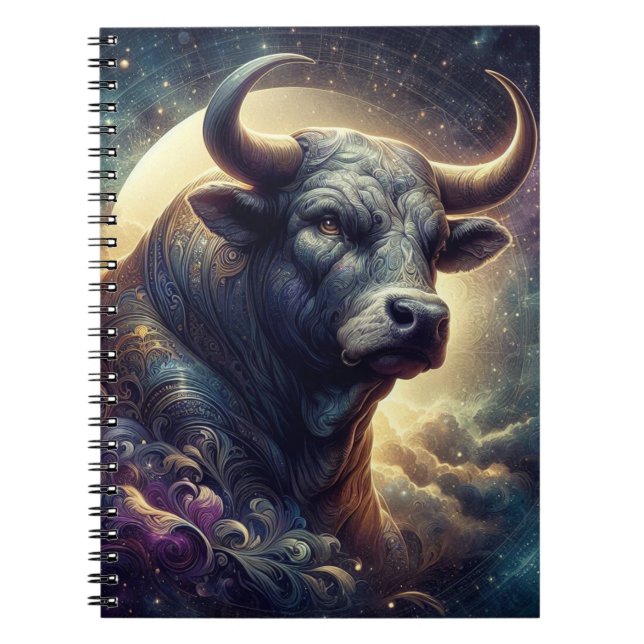 Cuaderno Taurus Zodiac Art - Majestic Bull (Frente)