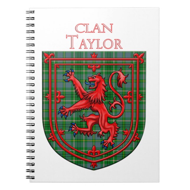 Cuaderno Taylor Tartan Scottish Plaid Lion Rampant (Frente)