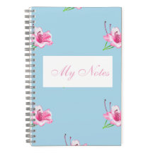 Taza azul con Lilly's rosas