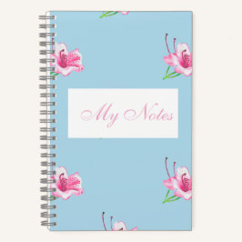 Cuaderno Taza azul con Lilly's rosas