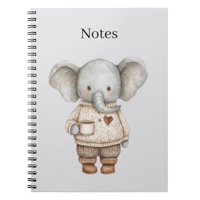Cuaderno Taza de café de elefante (Frente)