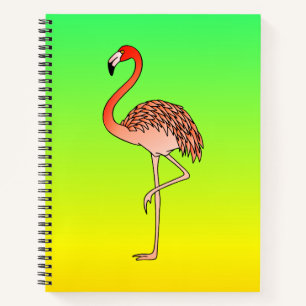 Cuaderno Taza de café Pink Flamingo Bird Lineart-57567