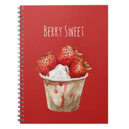 Cuaderno Taza de Fresas Dulces de Frutas del Bosque