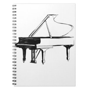 Cuaderno Taza de piano esbozado