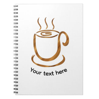 Cuaderno Taza de vapor de Java | Café y té curvo de madera