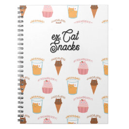 Cuaderno Taza Personalizada Cupcake Rosa y Patrón de Gato N