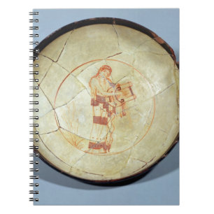 Cuaderno Taza sin el pie, musa derecha que toca el lyre,