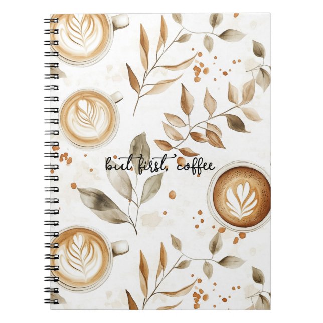 Cuaderno Tazas de café hojas (Frente)