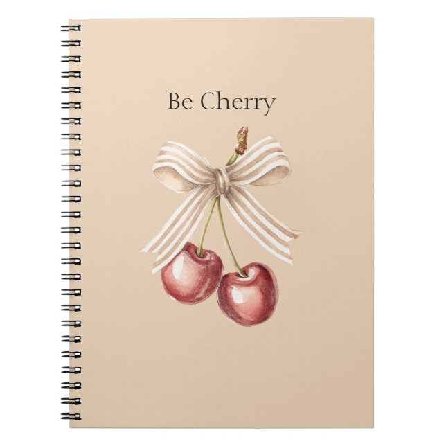 Cuaderno Tazón de crema rojo ser cereza (Frente)