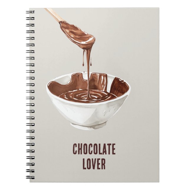 Cuaderno Tazón de Cuchara Amante del Chocolate (Frente)