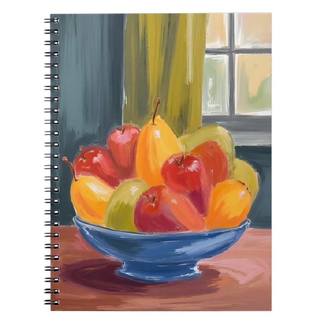 Cuaderno Tazón de Frutas Pintura Acuarela (Frente)