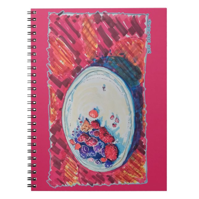 Cuaderno Tazón de Frutas Rojas (Frente)