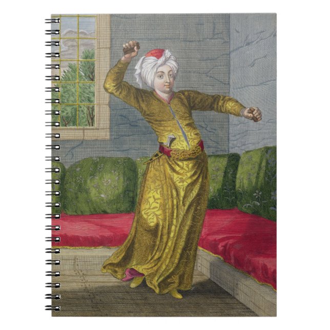 Cuaderno Tchingui, bailarín turco, siglo XVIII (grabado) (Frente)
