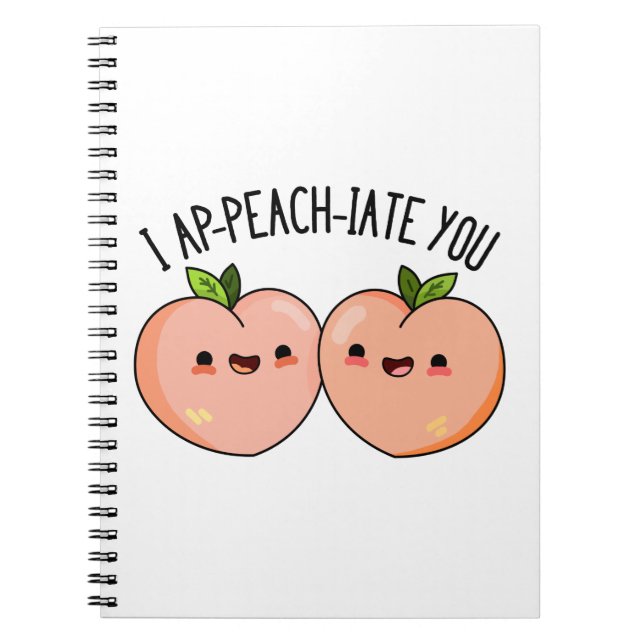 Cuaderno Te Agrad-escio a Ti Chistoso Chiste de Melocotón (Frente)