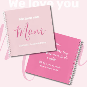 Cuaderno Te Ama Mamá Rosa Minimalista