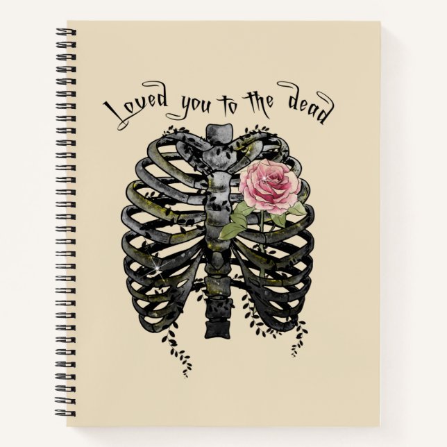 Cuaderno Te amé a los muertos - Jaula gótica de costillas (Anverso)