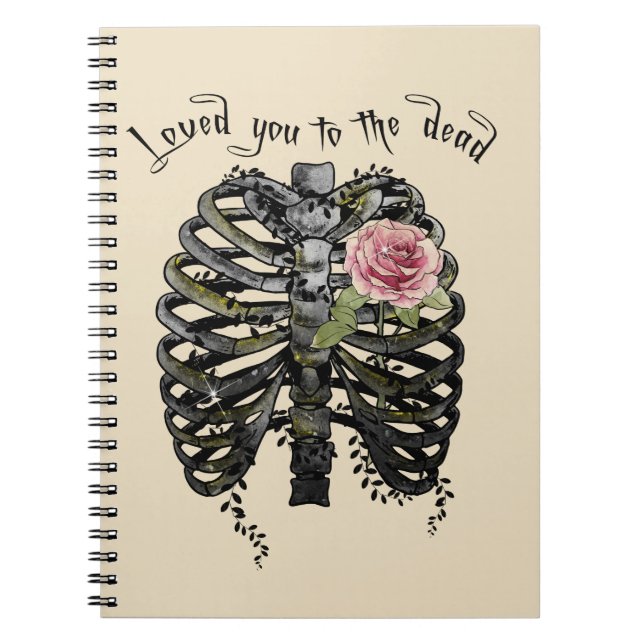 Cuaderno Te amé a los muertos - Jaula gótica de costillas (Frente)