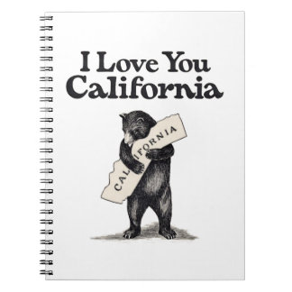 Cuaderno Te amo abrazo de oso de California