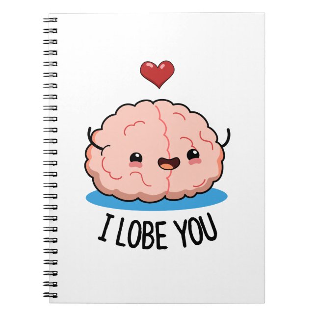 Cuaderno Te Amo Cerebro Divertido Juego de Palabras (Frente)