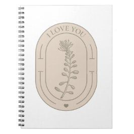 Cuaderno Te amo - Jardín Botánico - El día de San Valentín