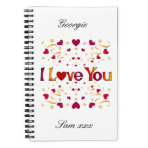 TE AMO la Cinta dorada del corazón rojo Vintage Va