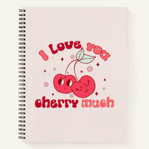 Cuaderno Te Amo Mucho Cerezo Cute y Punny