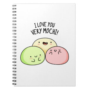 Cuaderno Te Amo Mucho Mochi Chiste De Comida Divertido
