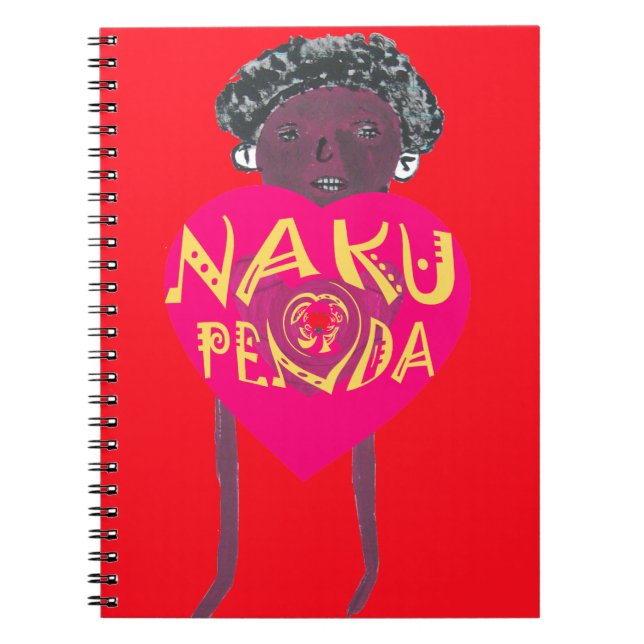 Cuaderno Te amo Nakupenda Kenya Arte suahili (Frente)