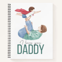 Te Amo Papá Superhéroe Padre e Hijo Spiral