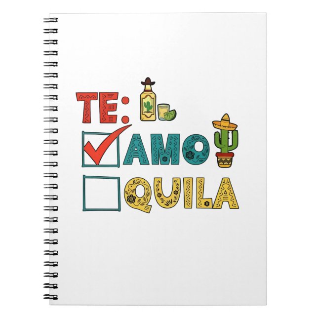 Cuaderno Te Amo Tequila Cinco De Mayo Funny (Frente)
