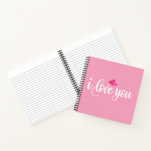 Cuaderno Te Amo Valentine Calligraphy   Portátil