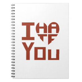 Cuaderno Te Corro, pero te odio