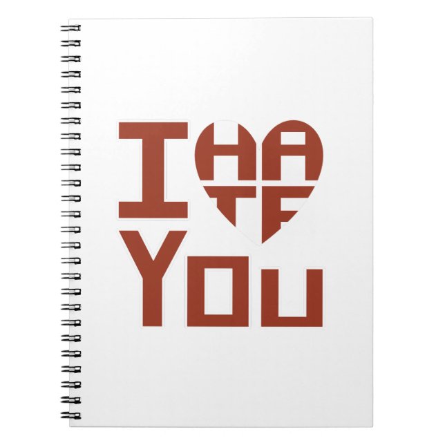 Cuaderno Te Corro, pero te odio (Frente)