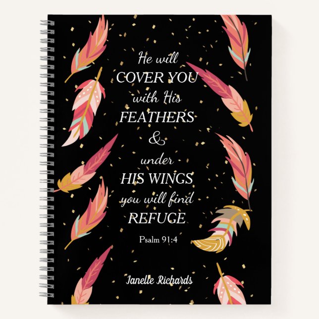 Cuaderno Te Cubrirá Con Su Feathers FaiJournal (Anverso)