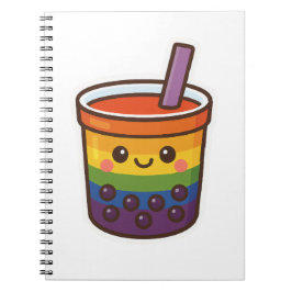 Cuaderno Té de burbuja arcoiris LGBTQ+ Orgullo