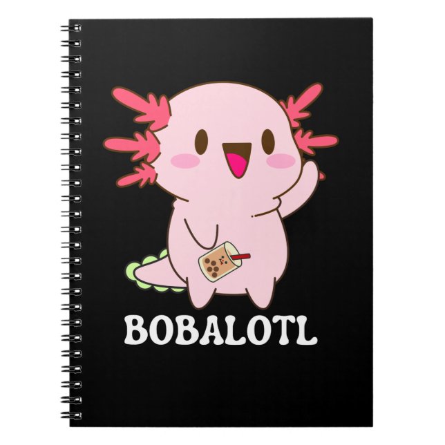 Cuaderno Té de burbujas Bobalotl Axolotl (Frente)
