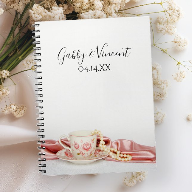 Cuaderno Té de flores rosadas con libro de Bodas Perlas (Subido por el creador)